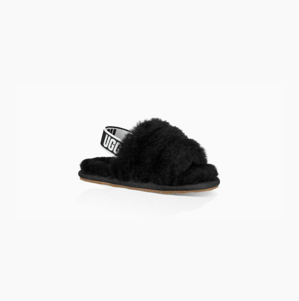 UGG Fluff Yeah - Badesandaler Barn - Svart (NO-V091)